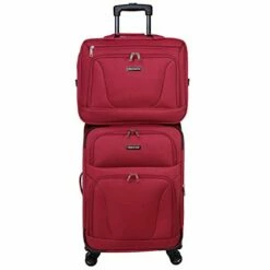 World Traveler Embarque Lightweight 2-PC Carry-On Luggage Set, Burgundy, One_Size