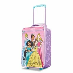 American Tourister Kids' Disney Softside Upright Luggage, Princess, Carry-On 18-Inch