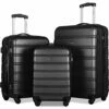 Merax 3 Pcs Luggage Set Expandable Hardside Lightweight Spinner Suitcase With TSA Lock [Upgraded Version], Black -LUGGAGE FACTORY Sales 41YY7s5ci L