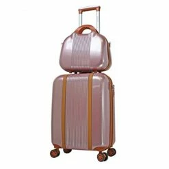 World Traveler Classique Hardside 2-PC Carry-On Spinner Luggage Set, Rose Gold, One Size -LUGGAGE FACTORY Sales 41Z2Uv c3AL
