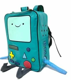 Adventure Time With Finn And Jake Backpack CN BMO Schoolbag Beemo Be More Cartoon Robot High-grade PU Green -LUGGAGE FACTORY Sales 41ZKpfKPBLL