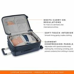 Briggs & Riley Sympatico Hardside International Spinner Luggage, Matte Navy, 21-Inch Carry-On -LUGGAGE FACTORY Sales 41 l3B1BkWL