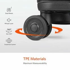 NINETYGO Carry On Luggage With Spinner Wheels, 22x14x9 Luggage, 100% PC Lightweight Hardside Suitcase With TSA Lock (20-inch Black) -LUGGAGE FACTORY Sales 41agC82zlLL