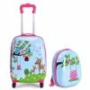 Goplus 2PC Kids Luggage, 12" & 16" Kids Carry On Luggage Set, Lightweight Spinner Suitcases For Boys And Girls (Deer)