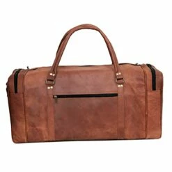24 Inch Genuine Leather Duffel Travel Overnight Weekend Leather Bag Sports Gym Duffel Luggage Travel Bag For Men And Women Travelling Cabin Duffle Yoga Gym Bag (24 Inch Brown) 14 24 Inch Genuine Leather Duffel Travel Overnight Weekend Leather Bag Sports Gym Duffel Luggage Travel Bag For Men And Women Travelling Cabin Duffle Yoga Gym Bag (24 Inch Brown) -LUGGAGE FACTORY Sales 41aqJwD0PqL