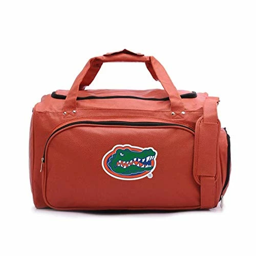 Zumer Sport Florida Gators Basketball Leather Travel Kit Duffel Gym Bag - Made From Genuine Basketball Materials - Shoulder Strap And Handles - Shoe Compartment - Orange 3 Zumer Sport Florida Gators Basketball Leather Travel Kit Duffel Gym Bag - Made From Genuine Basketball Materials - Shoulder Strap And Handles - Shoe Compartment - Orange