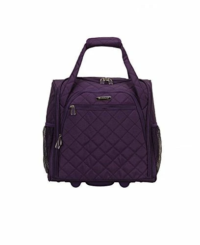 Rockland Melrose Upright Wheeled Underseater Carry-On Luggage, Purple, 16-Inch 10 Rockland Melrose Upright Wheeled Underseater Carry-On Luggage, Purple, 16-Inch - Image 8