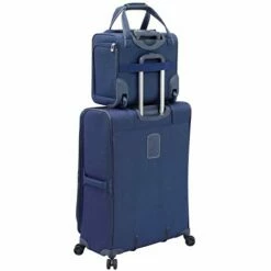 London Fog Knightsbridge II 15" 2-Wheel Under The Seat Bag, Sapphire -LUGGAGE FACTORY Sales 41dYVuEAwIL