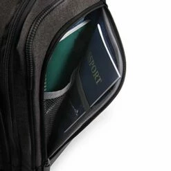 ORIGINAL PENGUIN Men's Ethan Wheeled Under The Seat Carry On Bag, Black Crosshatch -LUGGAGE FACTORY Sales 41eJKJTEo9L