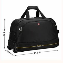 OIWAS Small Rolling Duffle Bag With Wheels Travel 22 Inch Carry On Luggage Tote Suitcase Unisex-Adult Short Term Trips Expandable 45L To 55L Women Men Black -LUGGAGE FACTORY Sales 41eSl8HGMoL