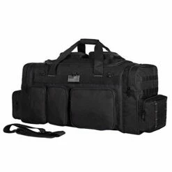 K-Cliffs Tactical Range Duffel Military Molle Gear Travel Sports Gym Bag Lockable Zippers With US Flag Patch 30 Inch Large Black -LUGGAGE FACTORY Sales 41emOkUWJ8L
