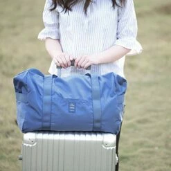 VanFn Foldable Travel Duffel Bag, Sports Duffels Gym Bag, Rainproof Nylon Totes, Sports Shoulder Handbag, Lightweight Duffle Bags For Women & Men, Outdoor Weekend Bag, P.Travel Series (Blue) -LUGGAGE FACTORY Sales 41eqRG26mHL