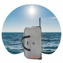 DELSEY Paris Egoa Rolling Travel Duffel Bag With 100% Recycled Materials, Light Gray, Checked-Medium 25 Inch -LUGGAGE FACTORY Sales 41evtyaBwtL