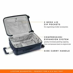 Briggs & Riley Sympatico Hardside International Spinner Luggage, Matte Navy, 21-Inch Carry-On -LUGGAGE FACTORY Sales 41g16N 3MSL