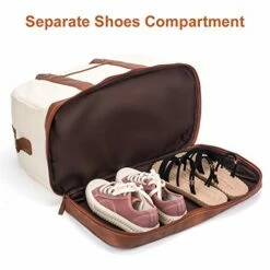 Weekender Bag For Women Canvas Overnight Bag Large Travel Bags For Women Carry On Shoulder Duffle Bag With Shoe Compartment,Perfect For Travel/Daily Use/Birthday Gift (Beige) -LUGGAGE FACTORY Sales 41i7EuG PpL