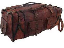 Handmade Vintage Travel Luggage 30 Inch Duffel Gym Sports Bag Weekender Travel Overnight Carry One Duffel Bag For Men -LUGGAGE FACTORY Sales 41i7yX 6h2L
