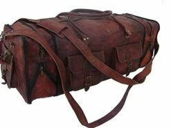 Handmade Vintage Travel Luggage 30 Inch Duffel Gym Sports Bag Weekender Travel Overnight Carry One Duffel Bag For Men -LUGGAGE FACTORY Sales 41jBfeOtd8L