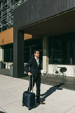 Samsonite Lineate Underseat Carry On Boarding Bag With Spinner Wheels, Evening Teal -LUGGAGE FACTORY Sales 41jEhciDBeL