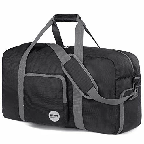 28" Foldable Duffle Bag 120L For Travel Gym Sports Lightweight Luggage Duffel By WANDF (28 Inches (80 Liter), Black 28'') 3 28" Foldable Duffle Bag 120L For Travel Gym Sports Lightweight Luggage Duffel By WANDF (28 Inches (80 Liter), Black 28'')