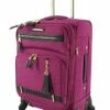 Steve Madden Designer Luggage Collection - Lightweight Softside Expandable Suitcase For Men & Women - Durable 20 Inch Carry On Bag With 4-Rolling Spinner Wheels (Peek-A-Boo Purple) -LUGGAGE FACTORY Sales 41kvlmm2xeL