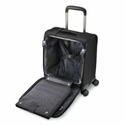 Samsonite Lineate Underseat Carry On Boarding Bag With Spinner Wheels, Obsidian Black -LUGGAGE FACTORY Sales 41l42dKkdRL