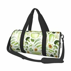 Fredeulva Cabbage Squash Leek Onion Asparagus Duffel Bag Canvas Shoulder Round Gym Sports Travel Weekender Bags For Man Women