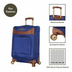 Caribbean Joe Castaway Designer Luggage - 4 Piece Softside Expandable Lightweight Spinner Suitcases- Travel Set Includes Tote Bag, 20-Inch Carry On, 24 Inch And 28-Inch Suitcases (Royal Blue) 15 Caribbean Joe Castaway Designer Luggage - 4 Piece Softside Expandable Lightweight Spinner Suitcases- Travel Set Includes Tote Bag, 20-Inch Carry On, 24 Inch And 28-Inch Suitcases (Royal Blue) -LUGGAGE FACTORY Sales 41ngYvCnO2L
