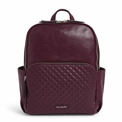 Vera Bradley Leather Carryall Backpack, Mulled Wine 3 Vera Bradley Leather Carryall Backpack, Mulled Wine