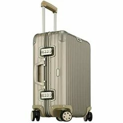 Rimowa Topas Titanium Carry On Luggage IATA 21" Inch Multiwheel 32L Suitcase - Champagne