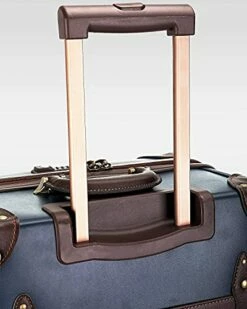 Vintage Luggage Carryon Suitcase Travel - HoJax Classic Trolley Luggage With Spinner Wheels, TSA Lock, Lightweight, 20 Inch, Navy Blue -LUGGAGE FACTORY Sales 41pHRaAbxDS