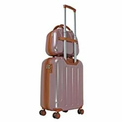 World Traveler Classique Hardside 2-PC Carry-On Spinner Luggage Set, Rose Gold, One Size -LUGGAGE FACTORY Sales 41pj5OXBU0L
