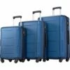 SSLine 3-Piece Hard-Shell Luggage Set With Spinner Wheels And TSA Lock Modern Elegant Expandable Travel Suitcase Lightweight Hardside Carry On Suitcase Set With 20" 24" 28" (A Type-Dark Blue) -LUGGAGE FACTORY Sales 41qykn9fLCL