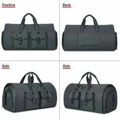 Carry-on Garment Bag Large Duffel Bag Suit Travel Bag Weekend Bag Flight Bag With Shoe Pouch For Men Women (Black) -LUGGAGE FACTORY Sales 41rHSms0tvL