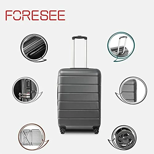 3 Piece Set Luggage Sets Women Men Teens Travel Suitcase With Lightweight TSA Lock Spinner, Home Outdoor Carry On Luggage With 4 Double Silent Wheels Adjustable Handle 20in 24in 28in, Gray 7 3 Piece Set Luggage Sets Women Men Teens Travel Suitcase With Lightweight TSA Lock Spinner, Home Outdoor Carry On Luggage With 4 Double Silent Wheels Adjustable Handle 20in 24in 28in, Gray - Image 5