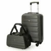 Aerolite 22x14x9” Hard Shell Suitcase Spinner Carry On + Under Seat Holdall