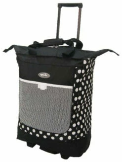Olympia Luggage Rolling Printed Shopper Tote, Black, One Size -LUGGAGE FACTORY Sales 41tLNJoRknL