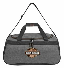 Harley Davidson Harley-Davidson Bar & Shield Logo Duffel Bag W/Adjustable Strap - Heather Gray -LUGGAGE FACTORY Sales 41twV9QbSgS
