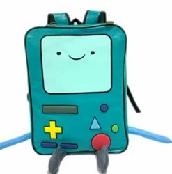Adventure Time With Finn And Jake Backpack CN BMO Schoolbag Beemo Be More Cartoon Robot High-grade PU Green -LUGGAGE FACTORY Sales 41uxyP 2BbugL