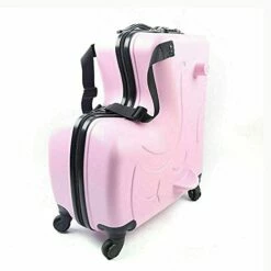 Fetcoi 20" Travel Luggage Rolling Suitcase Ride On Cartoon Luggage ABS+PU Unisex Case Pink -LUGGAGE FACTORY Sales 41vuL8ZuInS