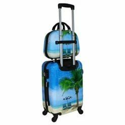 World Traveler Palm Tree Hardside 2-Piece Carry-On Spinner Luggage Set, One_Size -LUGGAGE FACTORY Sales 41wC5ncrluL