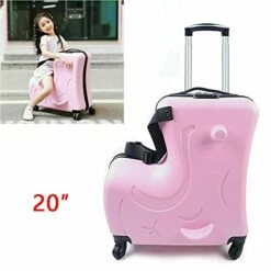 Fetcoi 20" Travel Luggage Rolling Suitcase Ride On Cartoon Luggage ABS+PU Unisex Case Pink -LUGGAGE FACTORY Sales 41wPSdgvO4S
