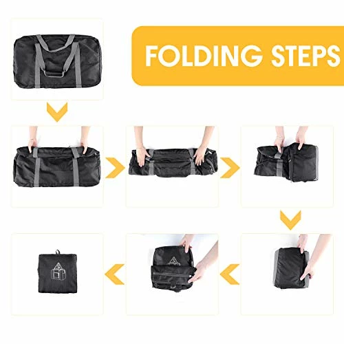 28" Foldable Duffle Bag 120L For Travel Gym Sports Lightweight Luggage Duffel By WANDF (28 Inches (80 Liter), Black 28'') 4 28" Foldable Duffle Bag 120L For Travel Gym Sports Lightweight Luggage Duffel By WANDF (28 Inches (80 Liter), Black 28'') - Image 2