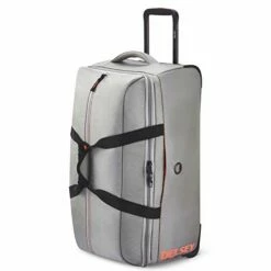 DELSEY Paris Egoa Rolling Travel Duffel Bag With 100% Recycled Materials, Light Gray, Checked-Medium 25 Inch -LUGGAGE FACTORY Sales 41ypxKXGf L