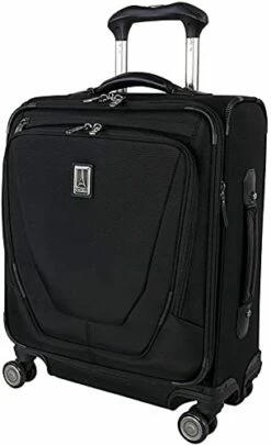 Travelpro Crew 11-Softside Expandable Luggage With Spinner Wheels (Black, Carry On - International)