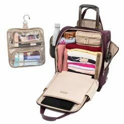 Travelpro Crew Versapack Rolling Underseat Carry-on, Perfect Plum -LUGGAGE FACTORY Sales 51 dWTLxA4L