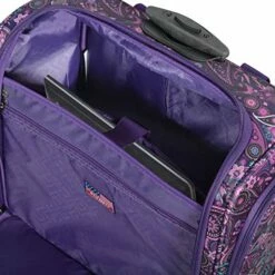 Olympia Under The Seat Carry-on, Purple Paisley -LUGGAGE FACTORY Sales 5107apqAB2L