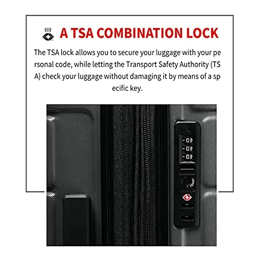 3 Piece Set Luggage Sets Women Men Teens Travel Suitcase With Lightweight TSA Lock Spinner, Home Outdoor Carry On Luggage With 4 Double Silent Wheels Adjustable Handle 20in 24in 28in, Gray 6 3 Piece Set Luggage Sets Women Men Teens Travel Suitcase With Lightweight TSA Lock Spinner, Home Outdoor Carry On Luggage With 4 Double Silent Wheels Adjustable Handle 20in 24in 28in, Gray - Image 4