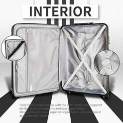 COOLIFE Luggage Expandable Suitcase PC+ABS 3 Piece Set With TSA Lock Spinner Carry On 20in24in28in(Black, 3 Piece Set) -LUGGAGE FACTORY Sales 5117t8YAP0L