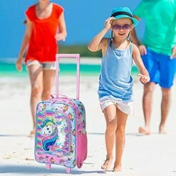 Kids Suitcase, Rolling Luggage With Wheels For Girls - Unicorn 12 Kids Suitcase, Rolling Luggage With Wheels For Girls - Unicorn -LUGGAGE FACTORY Sales 5127yn9Ns2S