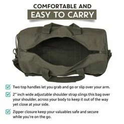 Semper Fi Skull Corp Sport Heavyweight Canvas Duffel Bag (Medium (19" X 9" X 9"), Olive & Black) -LUGGAGE FACTORY Sales 513A7bRVxRL fa97d018 6f46 460a b716 c5e3b358d7d2